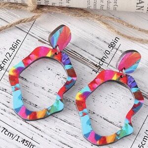 New! Colorful wooden Earrings